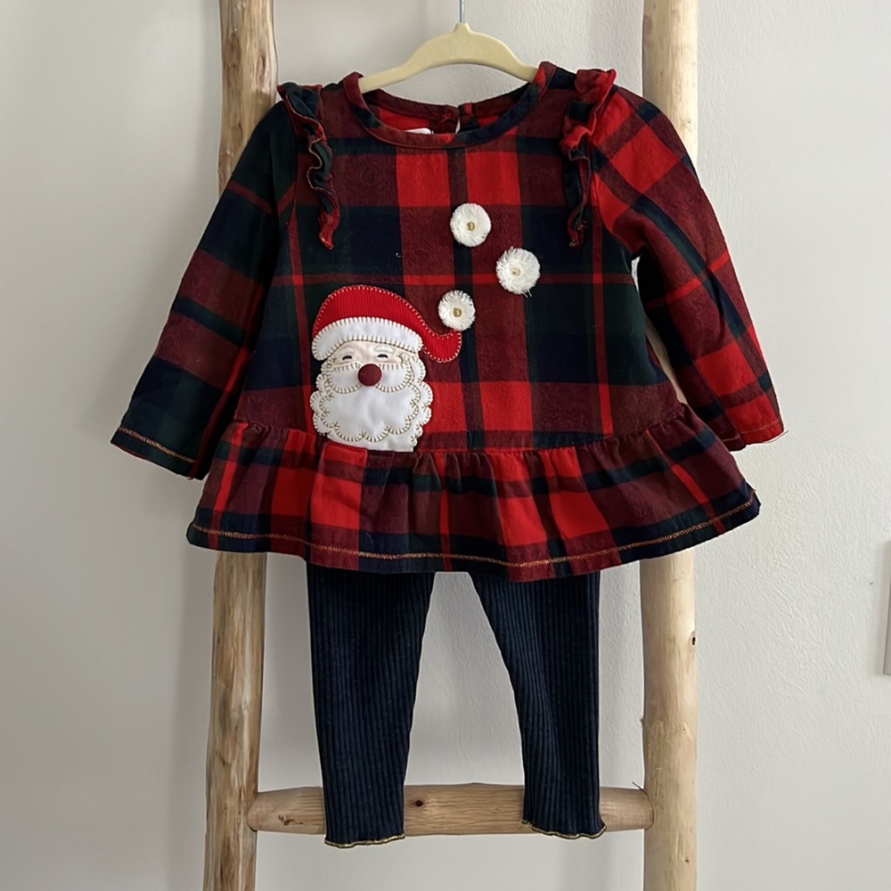 Mud Pie Santa Tunic and Legging Set (available in Sz 6-9 months & 12-18 months)